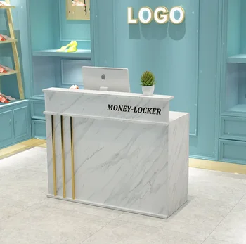 Bancone bar classico personalizzato Lusso moderno Squisito glamour Salon Reception Desk Escritorio De Ricpcion Mobili per ufficio