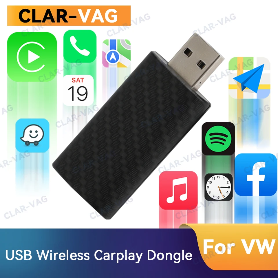 

OEM Car Radio USB Wireless CarPlay Adapter for iPhone Carplay Wireless Dongle Automatic Connection Plug and Play for Volkswagen