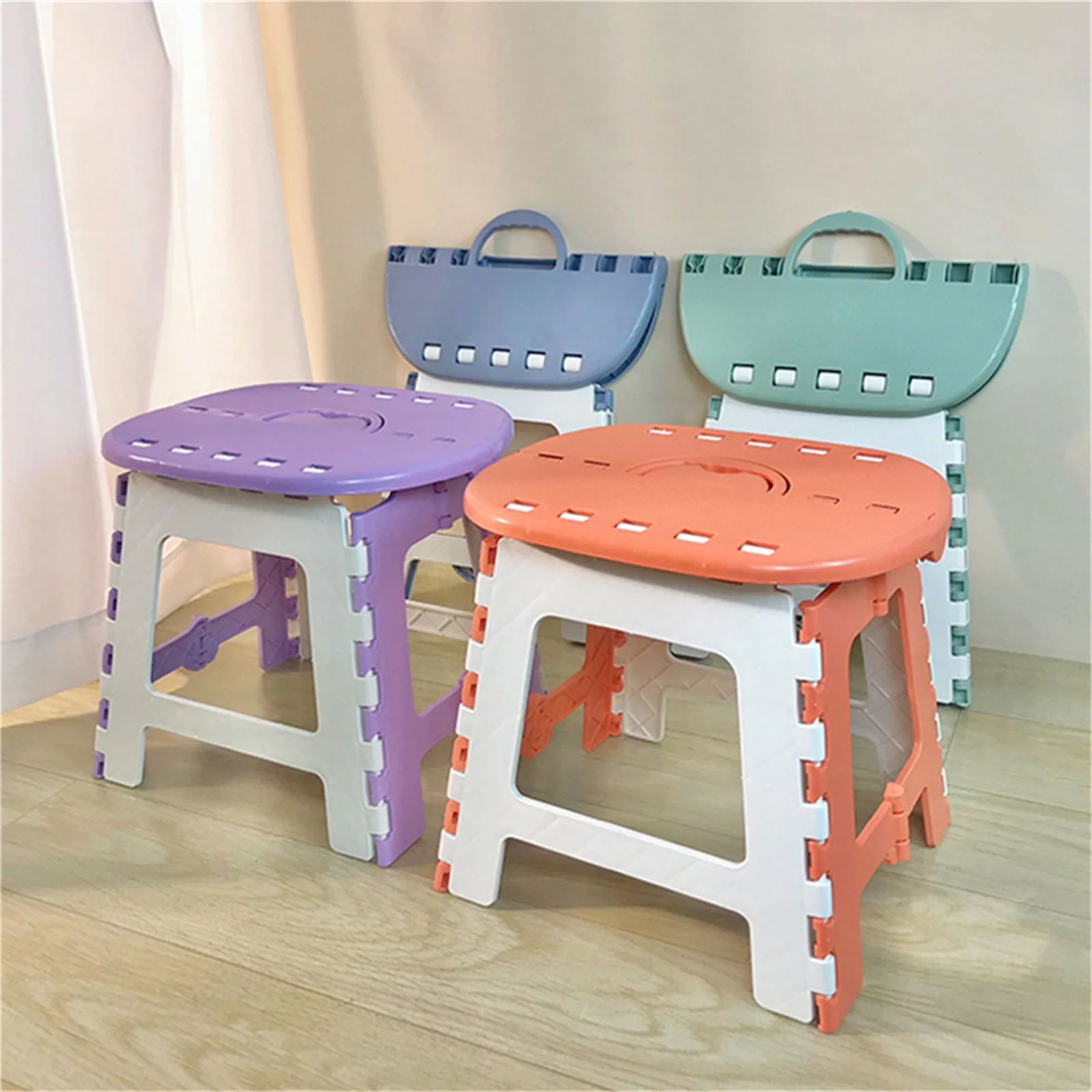 Foldable Stool Portable Outdoor Fishing Stool Creative Stall Plastic Small Bench Hand Showing Camp Folding Bench 5
