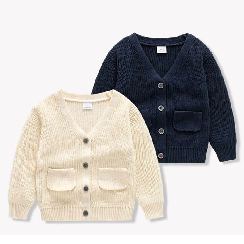 Kids Sweaters Knitted Clothes Boys Girls Knit Under Cardigan Kids Sweaters Boys Knit Wear Girl Cardigan Children Clothes