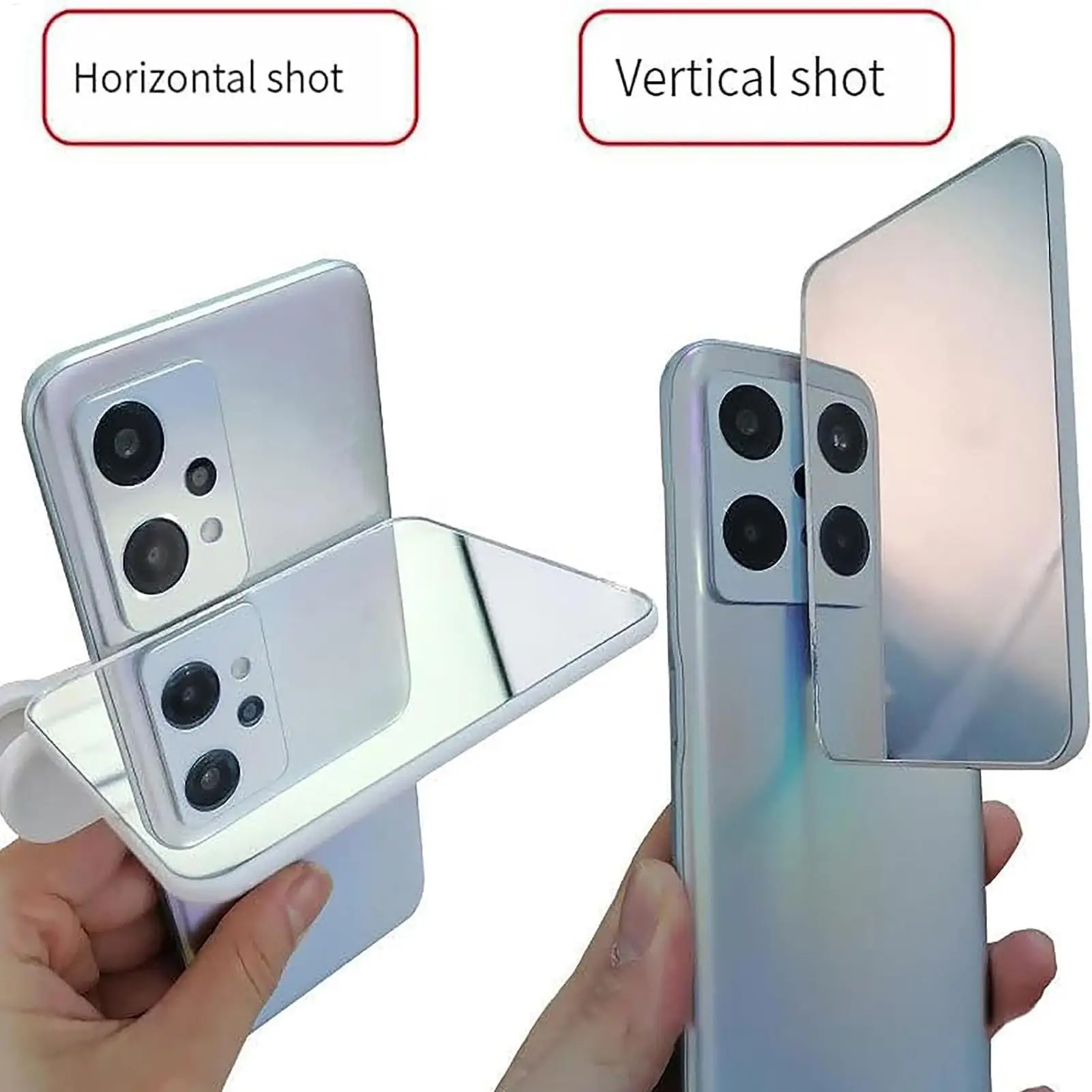 Smartphone Camera Mirror Reflection Clip Kit Mobile Phone Reflection Camera Clip Selfie Artifact Reflection Outdoor Travel Lens