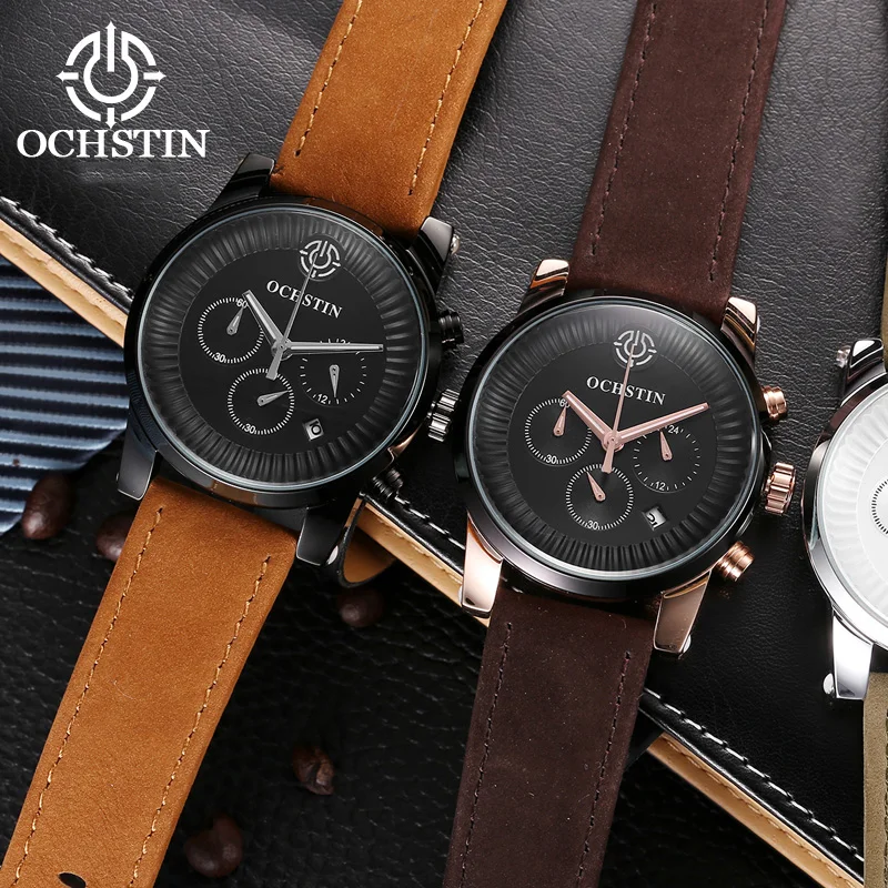New OCHSTIN 2024 Atmosphere versatile multi-function automatic quartz movement waterproof wristwatch men's quartz watch