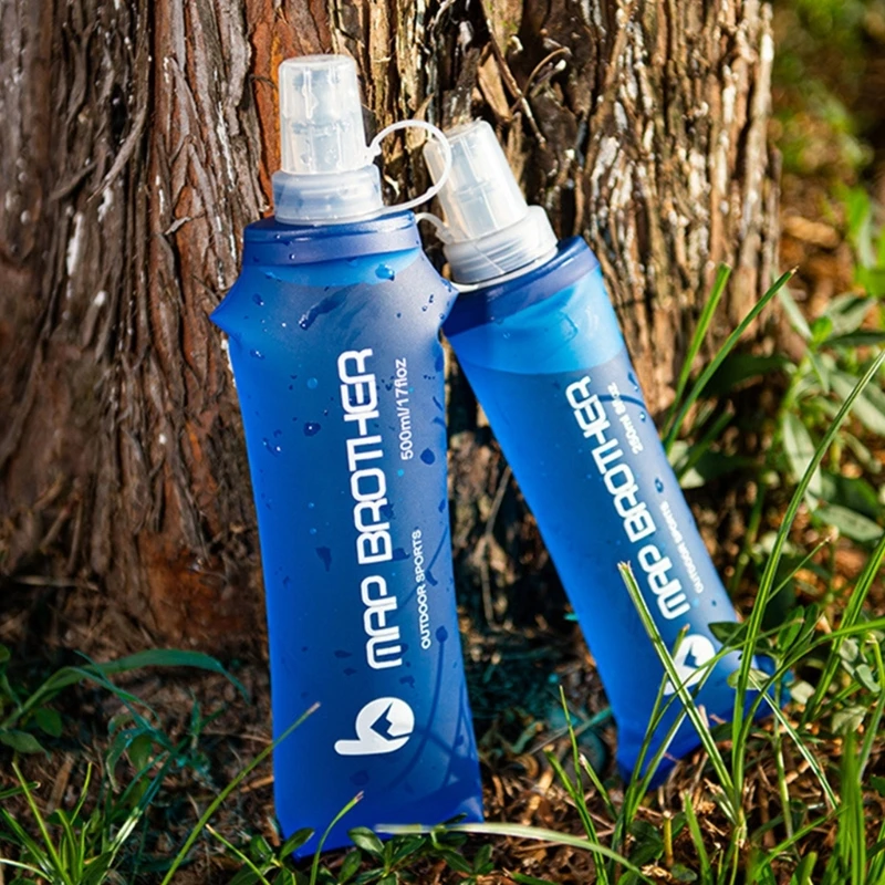 Running Sport  Soft Water Bottle Folding TPU Soft Flask Water Bag for Sports  Running Traveling Hiking Cycling 3
