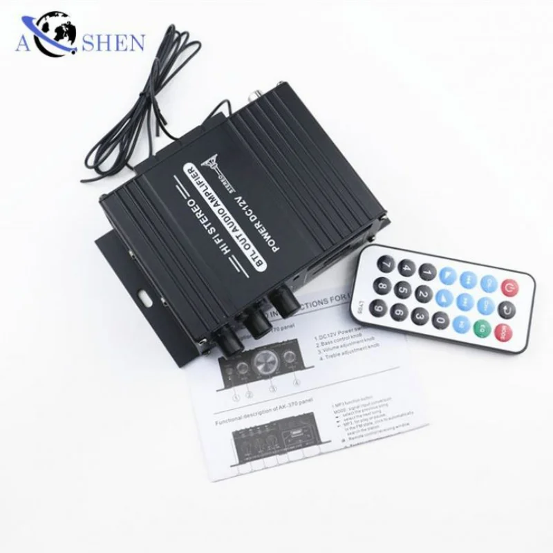 

Aoshen Hifi 2 Channel Class AB Car Audio Amplifiers Mini Stereo Blutooth 12v Amp For Home