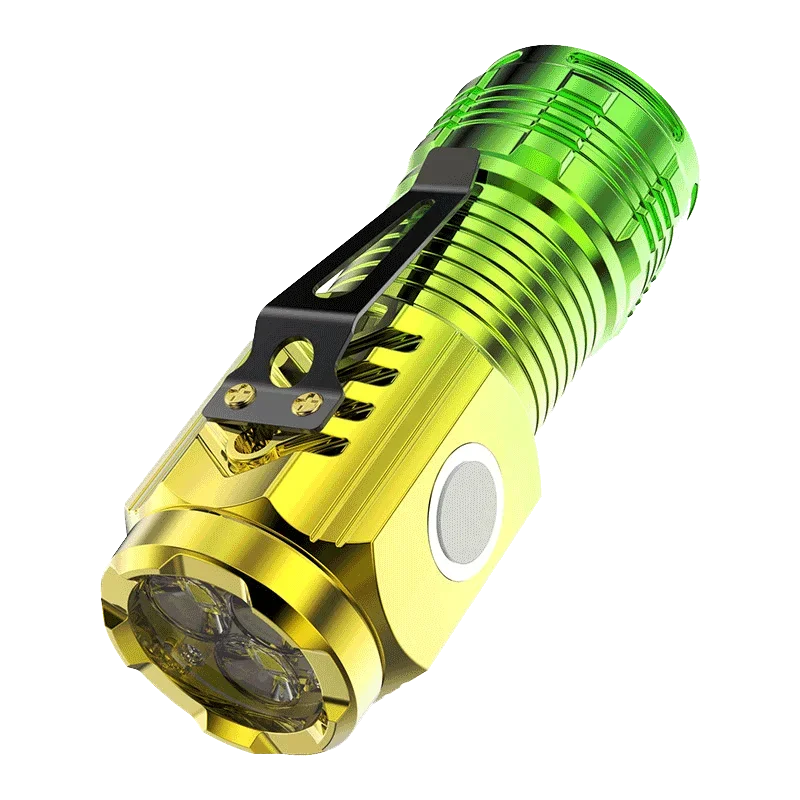 LED Flashlights 3LED Super Bright Portable Mini Burst Flash Torch Rechargeable Outdoor Emergency Spotlight Pen Clip Tail Magnet