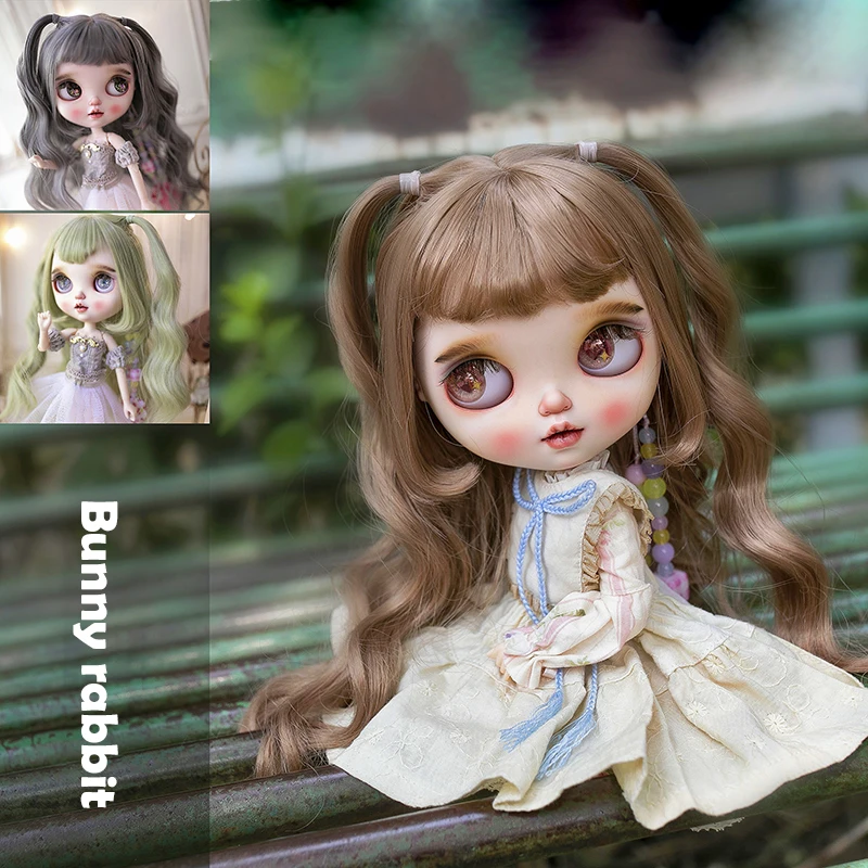 

BJD Doll Wig For Blythe Size Doll Accessories Wig Toy Tress For Dolls High Temperature Silk Fashion Girl Curly Hair Wigs