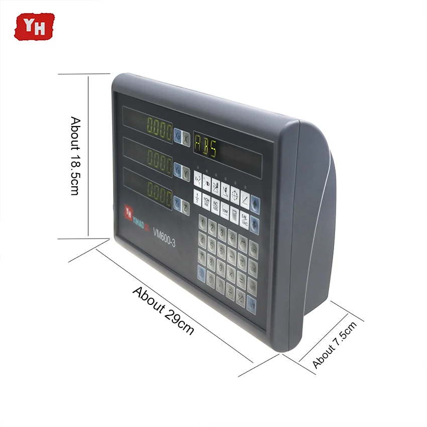 Lathe Mill Dro 3 Axis SDS3MS Display and 3PCS Linear Scales 5U 5V TTL YHSINO Optical Ruler/Line/Encoder Dimensions 100 to 1000MM