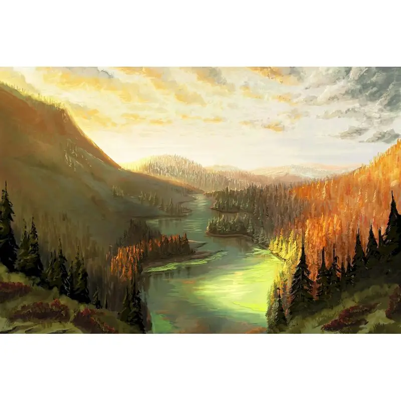 

GATYZTORY Paint By Numbers Kits On Canvas Landscape DIY Frame 60x75cm Oil Painting By Numbers Abstract Scenery Wall Art Home Dec