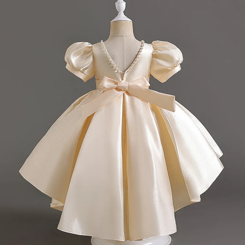 

Kids Girl New In Party Christmas Gala Wedding Dresses Baby Birthday Festa Evening Children's 2 To 7 9 10 Years Yellow Costumes