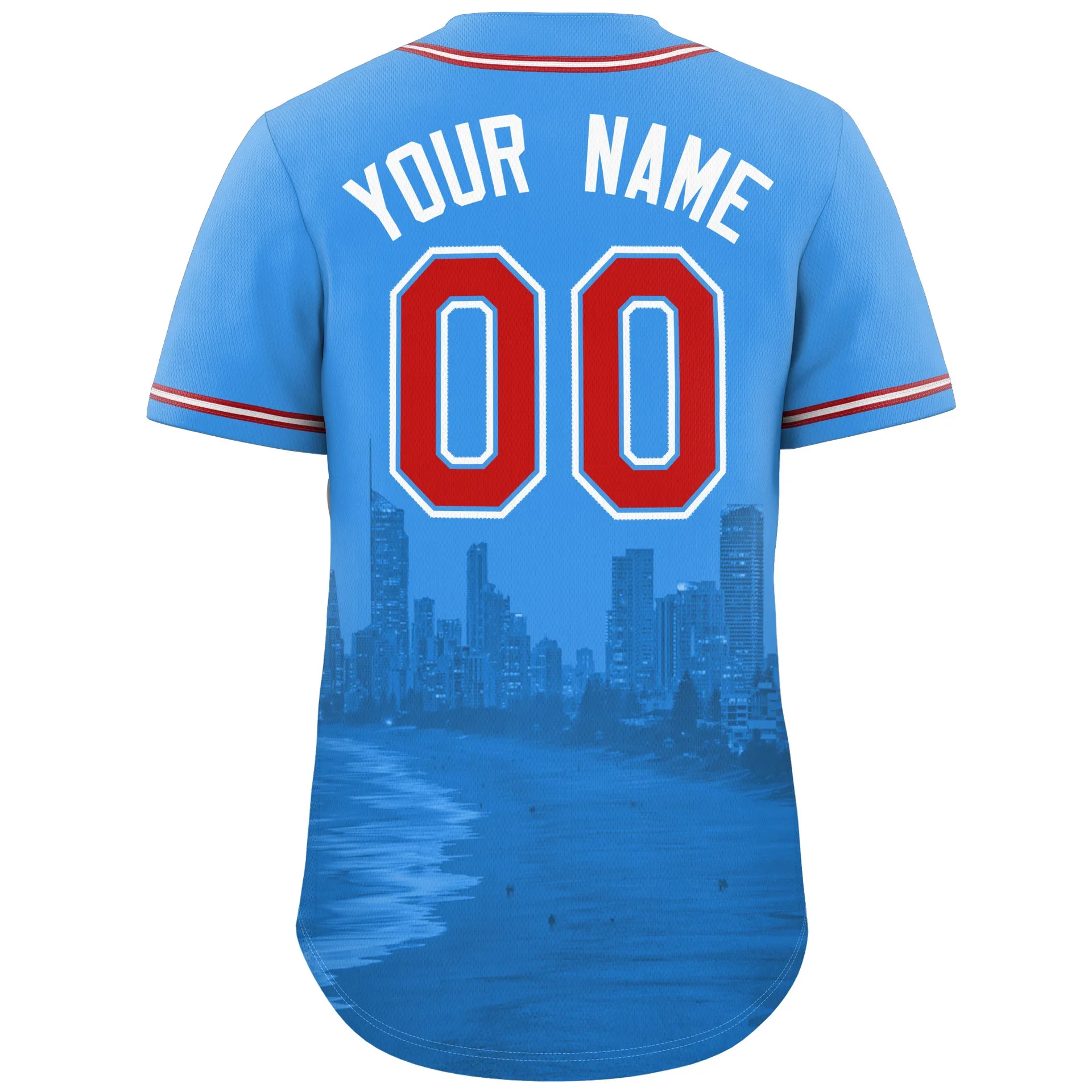 Light Blue Sewn Baseball Jersey Personalized Name And Number Unisex Customizable Sportswear from Mainland China AE Stock