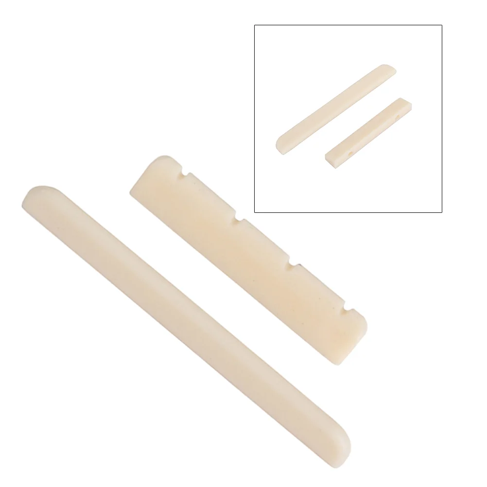 

GL72 Plastic Replacement Bridge Saddle and Nut for Classical Guitar (Ivory White)