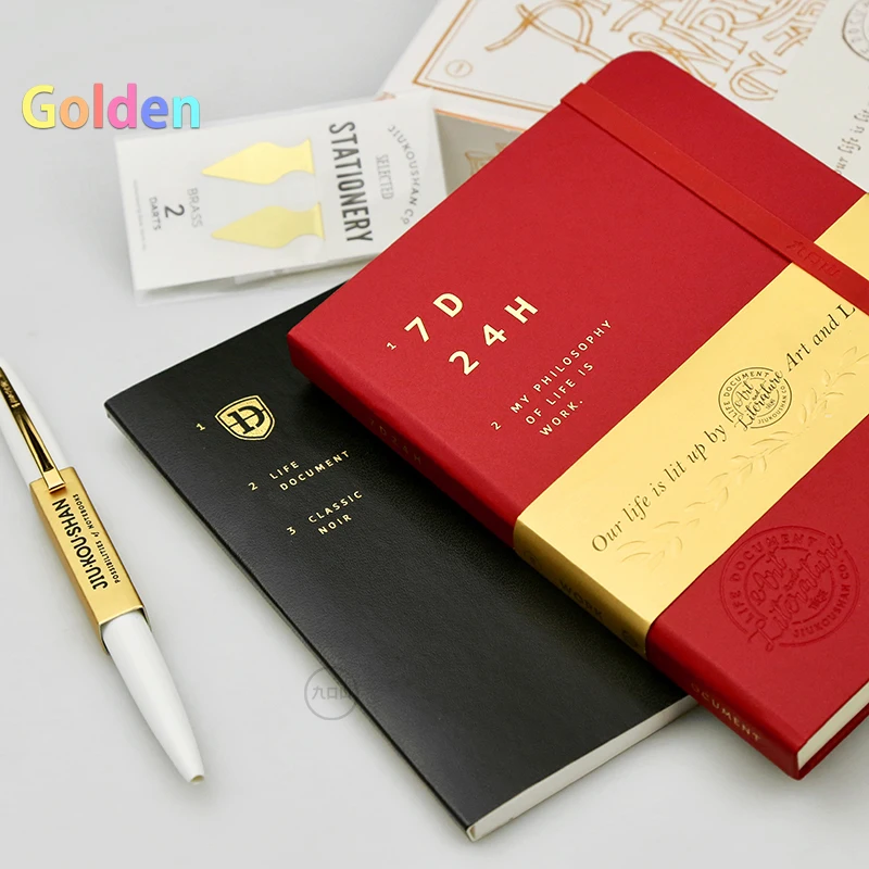 Jiukoushan Art & Literature A6 미니 하드 커버 노트북 선물 상자, 스승의 날 생활 테마 저널, 부드러운 글쓰기용 두꺼운 종이