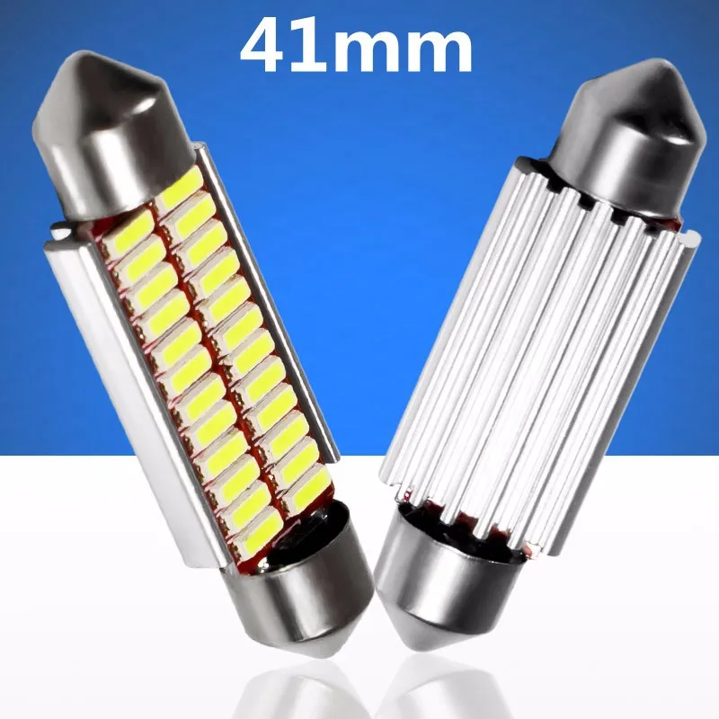 1/4/10PCS LED Canbus 꽃줄 31mm/36mm/39mm/41mm 4014/24SMD 12V 자동 인테리어 독서 램프 번호판 조명 자동차 돔 전구