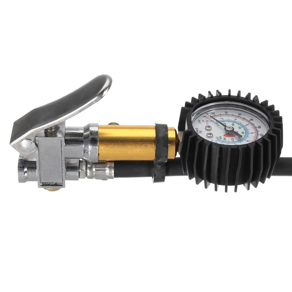 220PSI Car Motorcycle Multifunctional Tire Air Pressure Monitoring Gauge Tester Air Compressor Dial Meter Inflator Pump Tools 6