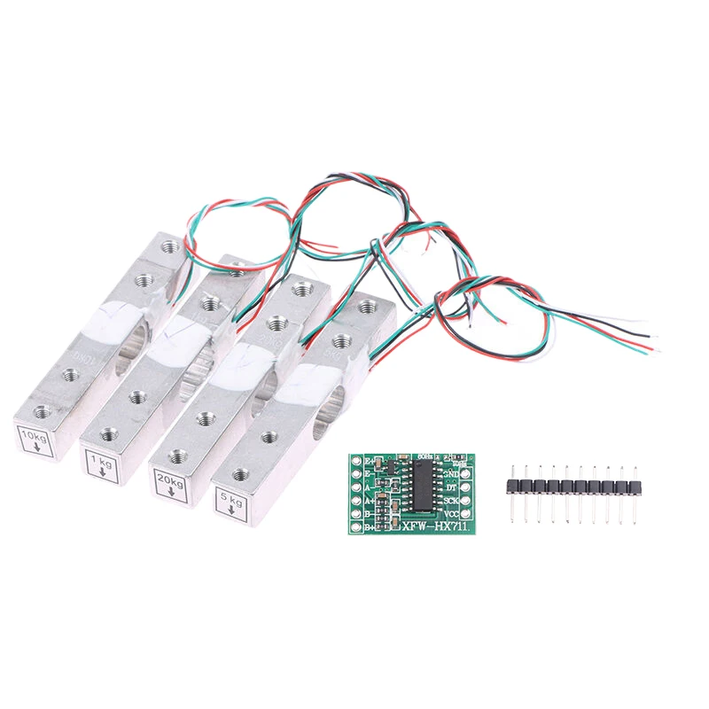 Load Cell 1KG 5KG 10KG 20KG HX711 AD Module Weight Sensor Electronic Scale Aluminum Alloy Weighing Pressure Sensor
