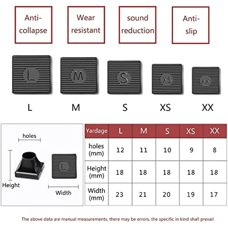 High Heel Protectors Heel Repair Caps Covers Non-slip Square TPU/PVC Silencer Material Soft Damping Woman 1 Pair