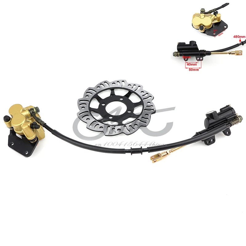 Motorcycle Rear Disc Brake Assembly Caliper Cylinder 190mm Brake disc