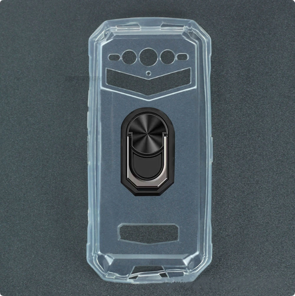 Durable Silicone Phone Case with Back Finger Ring & Stand