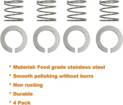 Premium Stainless Steel Spring and Washer Set - 4 Pack (4 pack Spring Washer)