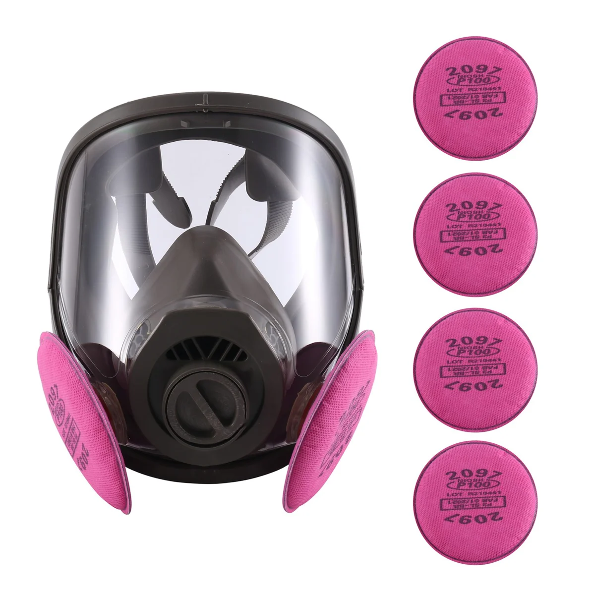 

Reusable Full Respirator Mask Cover Mask Anti Dust/Formaldehyde/Chemical/Particle/Pollen for Construction