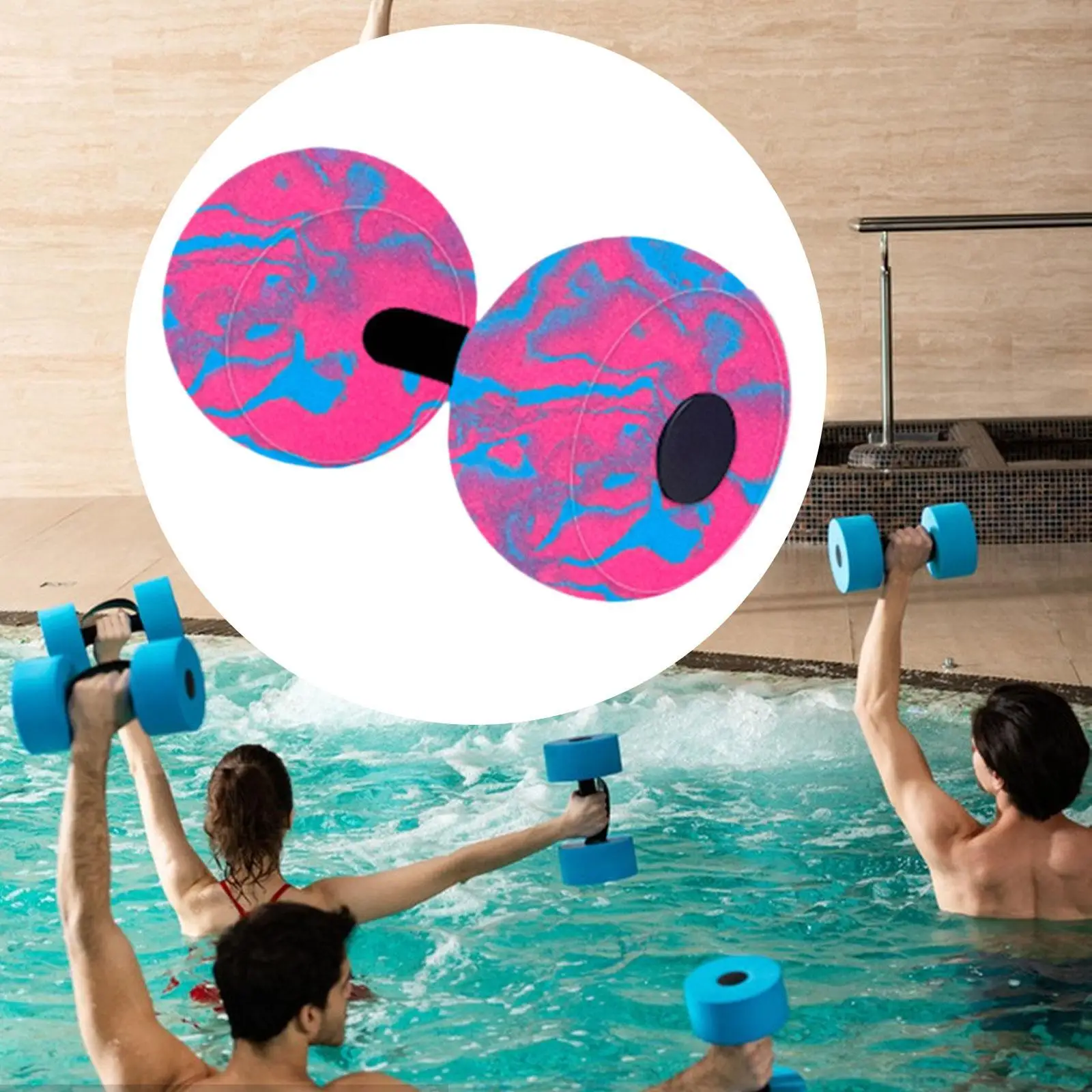 Aquatic Exercise Dumbbell Weights Dumbbells EVA Water Dumbbell Workouts Men Women Pool Swim Training Water Aerobic Equipment