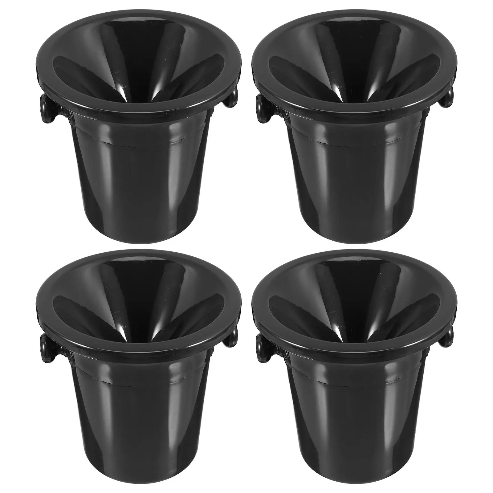 4 Pcs Tasting Spittoons Plastic Ice Buckets Round Mouth Dual Ears Funnel Friendly Hygienic Great for Parties