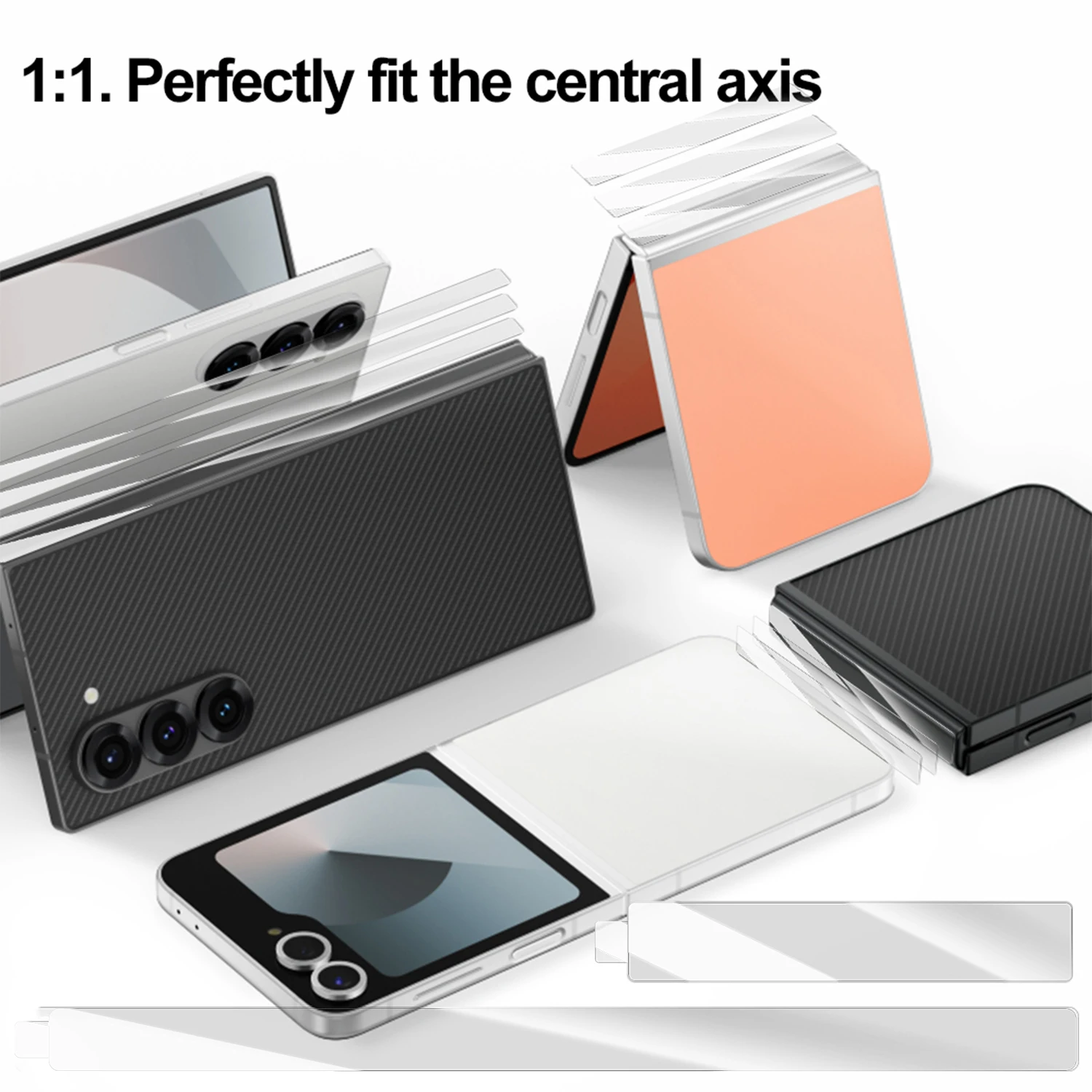 Hinge Protector Film For Samsung Galaxy Z Flip 7 6 5/Fold 7 6 5 Anti-Scratch Border Sticker ZFlip7 Fold7 2025 Hydrogel Films