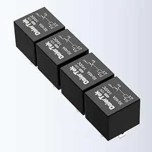 DaierTek 12V Fuse Relay Box Pre-Wired Fuse and Relay Box with 4 Relay 12 Way ATC/ATO Fuses Sealed 12V Relay Fuse Box for Car