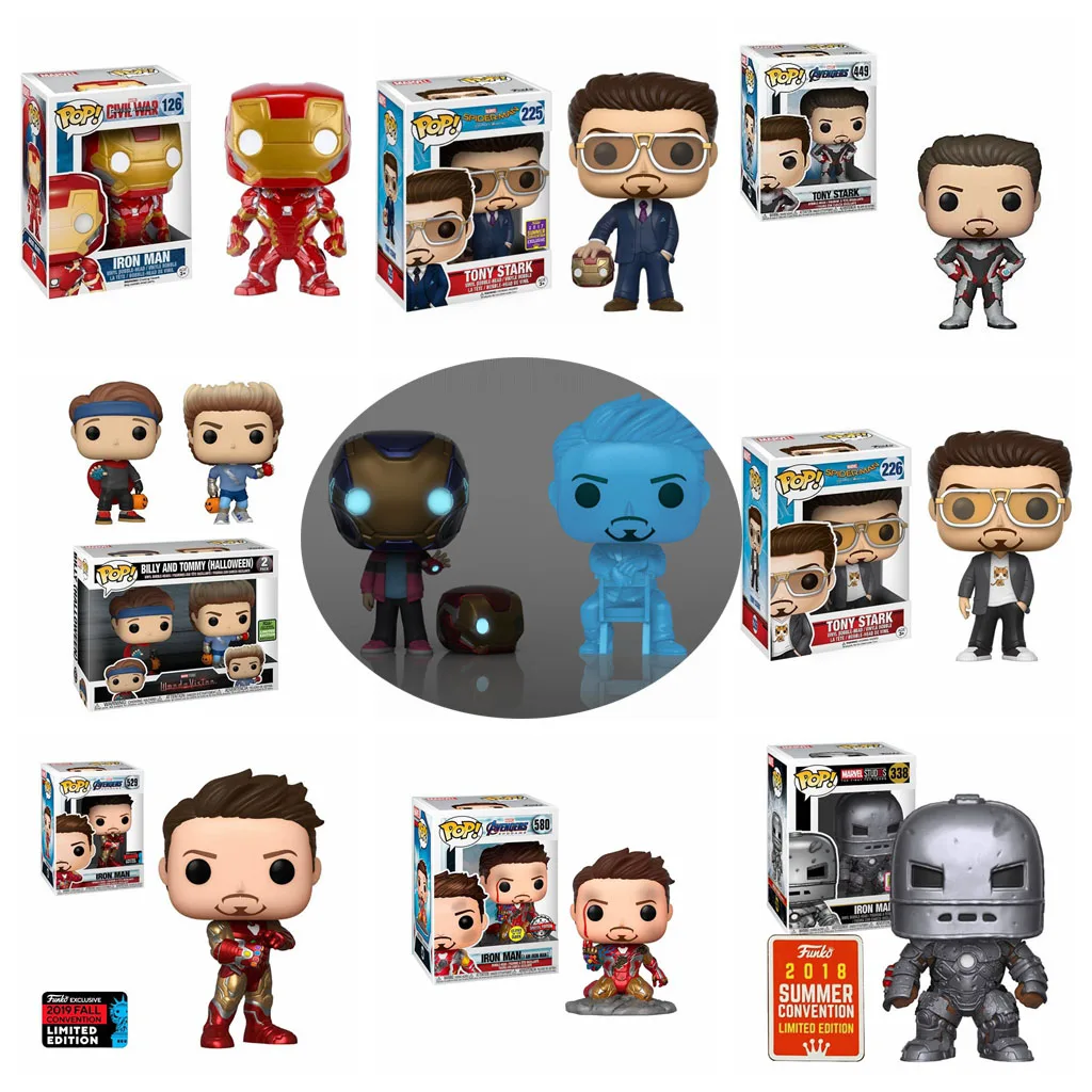 Funko Pop Marvel Avengers 9 Stili Iron Man 580 # Tony Stark Morgan Stark 225 #2 #338 #226 #529 #126 #285 # Giocattolo Action Toy Figures