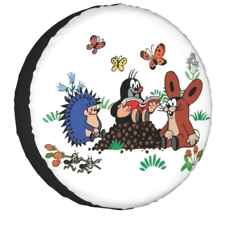 

Mole Krtek Cartoon Comic Spare Wheel Tire Cover Little Maulwurf For Jeep RV SUV Camper Vehicle Accessories 14" 15" 16" 17"