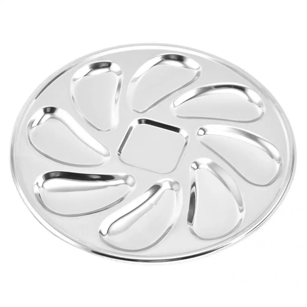 Oyster Serving Plate Simple 8 Slots Seafood Grilling Oysters Dish 8 Slots Oysters Tray