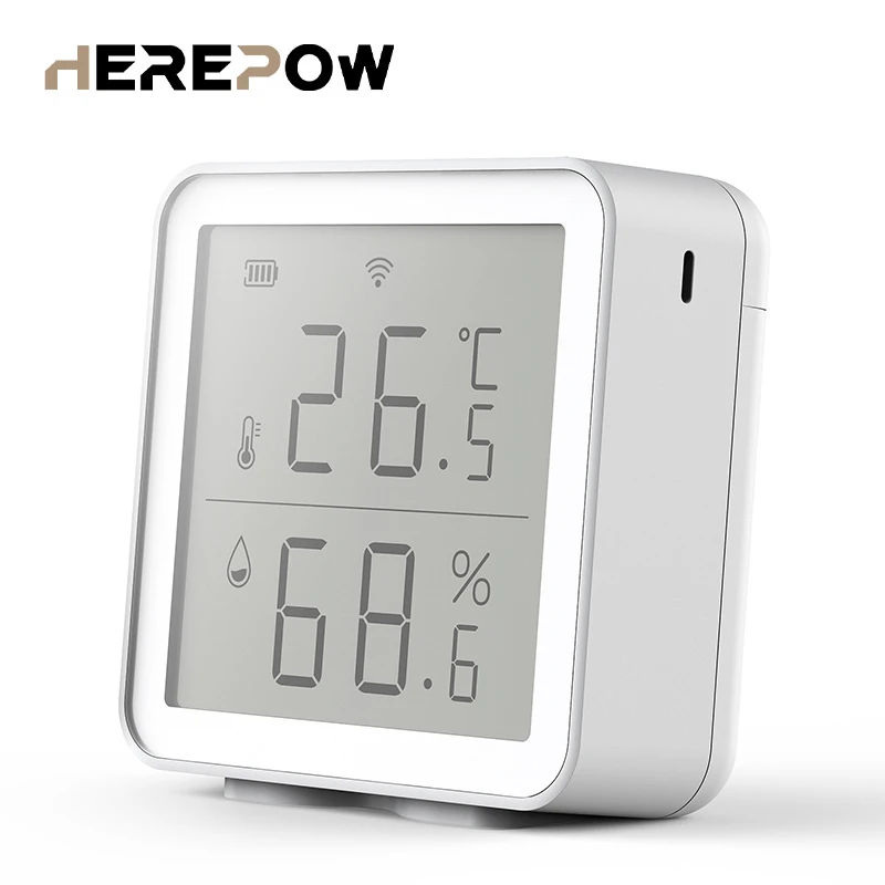 Herepow Tuya wifi Smart Home Temperature And Humidity Sensor With LED