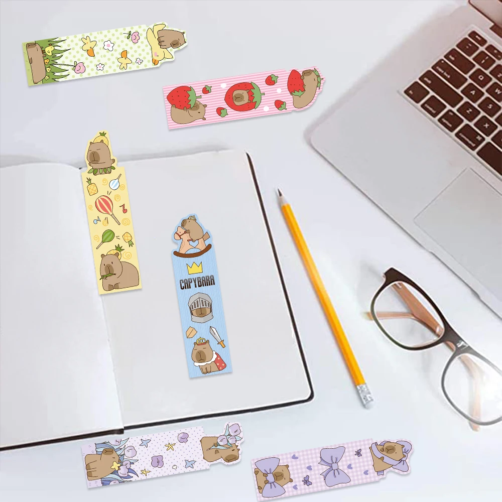 30 Stück Capybara-Lesezeichen für Leser, langlebiges Papier, perfekt für Buchliebhaber, niedlicher täglicher Bürobedarf – Detail 5