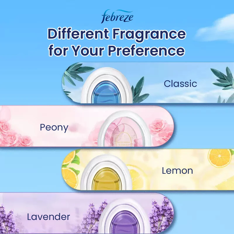 Original Febreze Small Space Air Fresher Odor Eliminator Toilet Deodorant Light Fragrance Remove Bad Odor Home Office Use