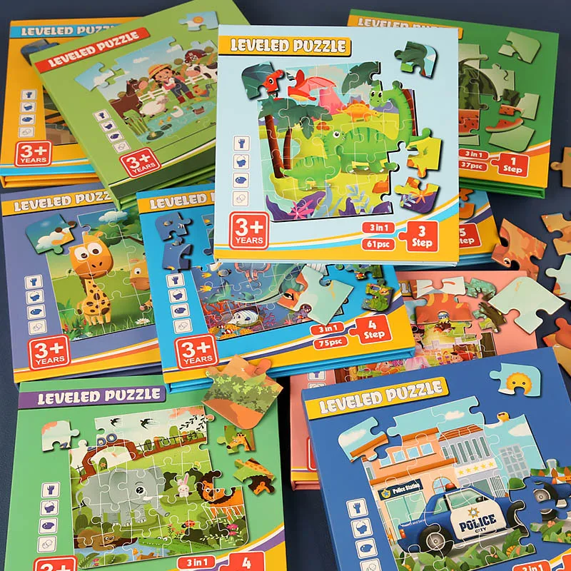 

Magnetic Book Paper Puzzle Toddlder Toys Advanced Version Folding Jigsaw Animal Montessori Early Educational For Kids Games