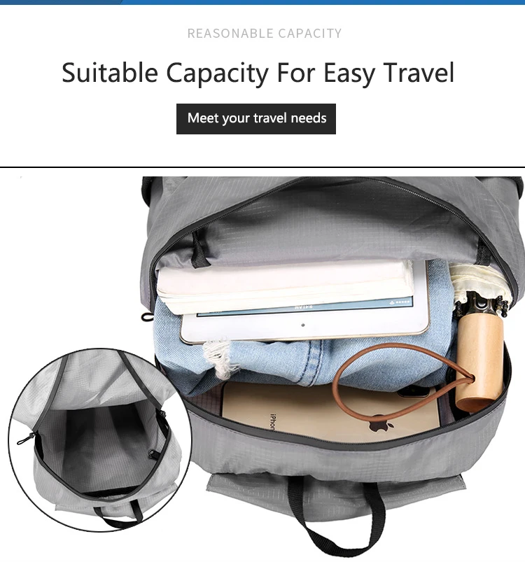 18L Portable Foldable Backpack Folding Mountaineering Bag Ultralight Outdoor Climbing Cycling Travel Knapsack Hiking Daypack