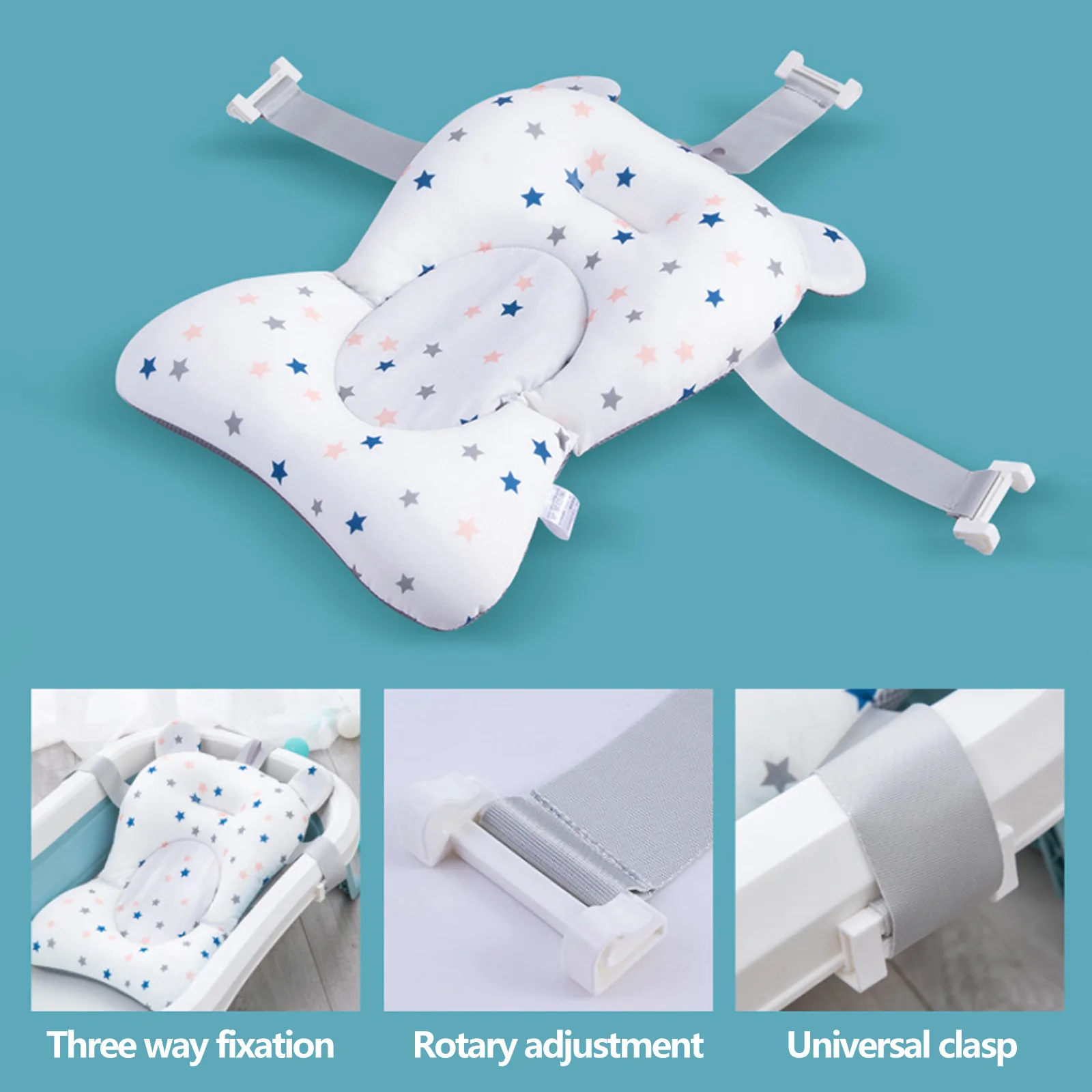 Universal Baby Bath Pad Floating Non-slip Infant Bath Tub Cushion Pillow Support Seat for Newborn Boys Girls 0-12 Months baby bath support pad baby bath seat baby bath tool