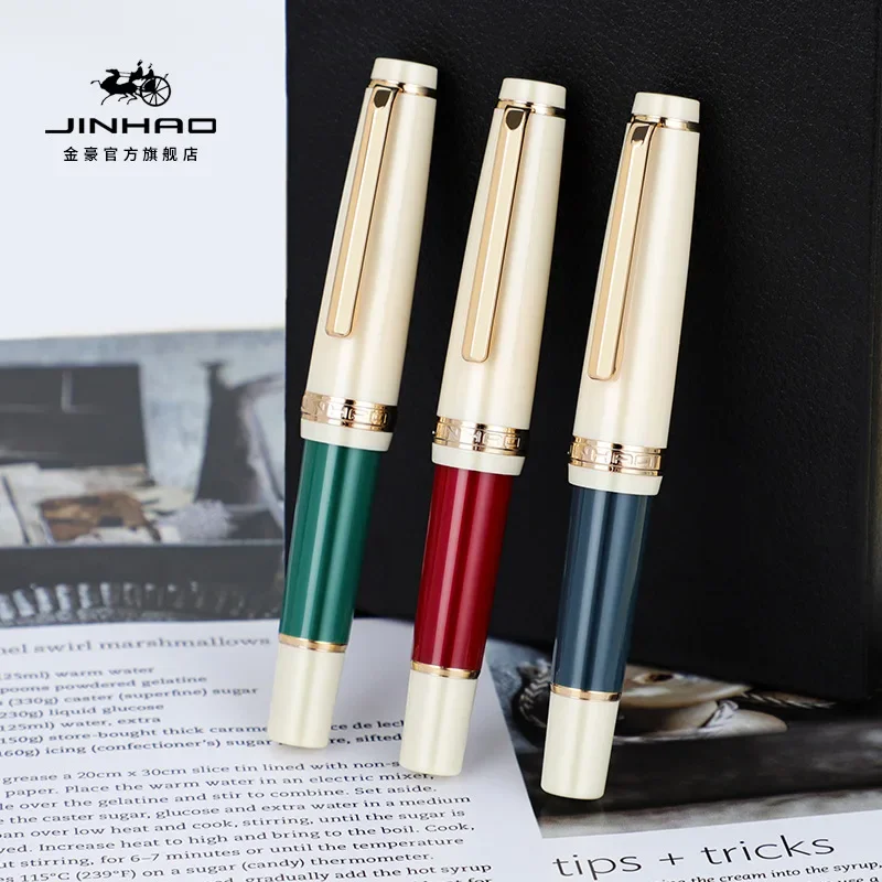 Jinhao 82 엑스트라 파인 펜촉 골드 클립 만년필 0.38mm EF 잉크 펜 미니 짧은 스타일 시리즈 10.6cm 귀여운 펜