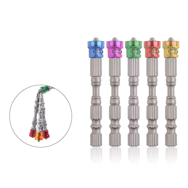 

5Pcs 65mm PH2 Phillips Magnetic Drill Screwdriver Bits set 1/4' Hex Shank S2 Steel Cross Head Electric Screwdriver Kit Hand Tool