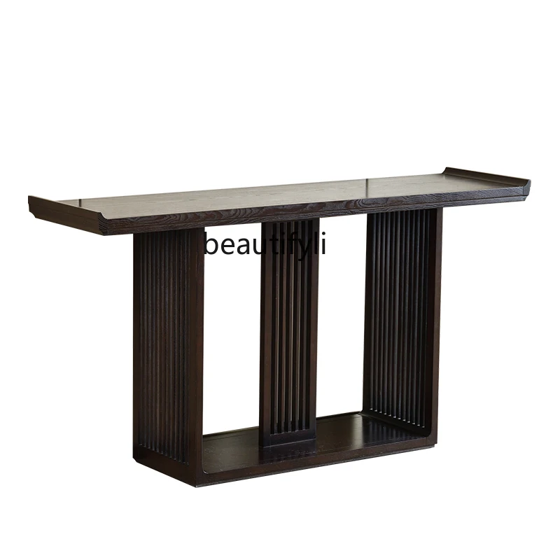 

New Chinese Style Side View Art Console Wall Length a Long Narrow Table Table Vintage Solid Wood a Long Narrow Table