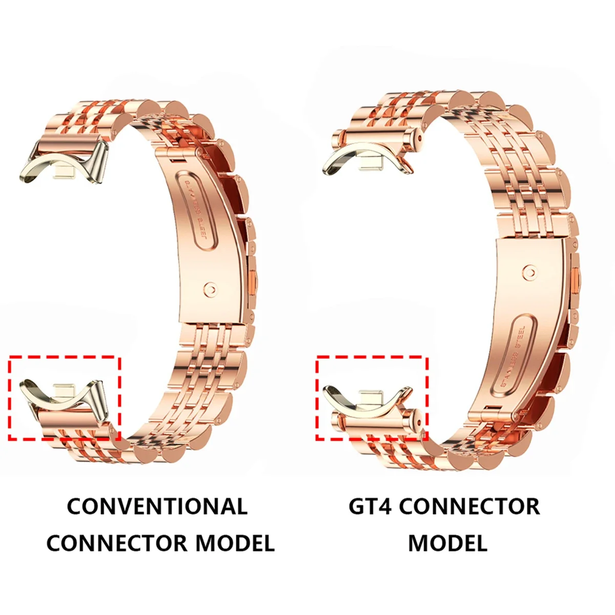 PINHEN Metal Woven Bracelet For Xiaomi Mi Band 8/9/10 - Adjustable Replacement Strap, Black/Rose Gold/Silver