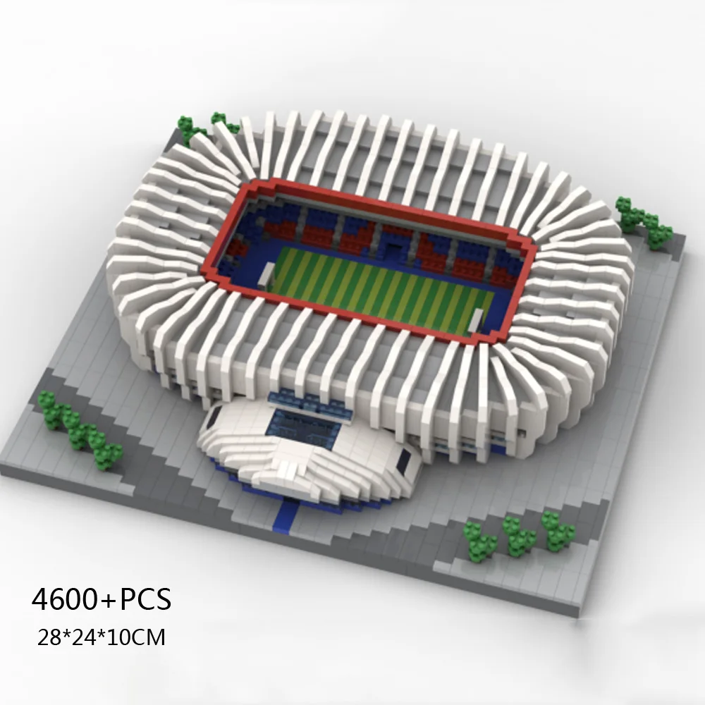 Europa Francia Psg Football Team Field Nanobrick Parc Des Princes Stadium Micro Diamond Block Toys Building Bricks Collection