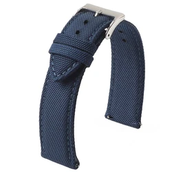 Deluxe Waterproof Sailcloth Nylon Sports Watch Band - Quick Release Strap - 20mm (Blue)