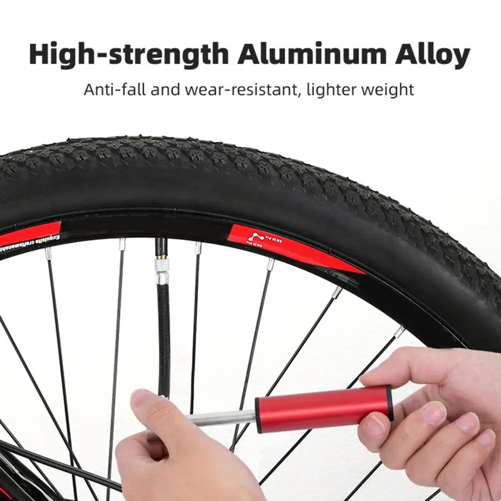

Mini Bike Pump High Pressure Mini Size Compact Bicycle Pump 120psi Handheld Aluminum Alloy Tire Pump for Bikes Balls Toys