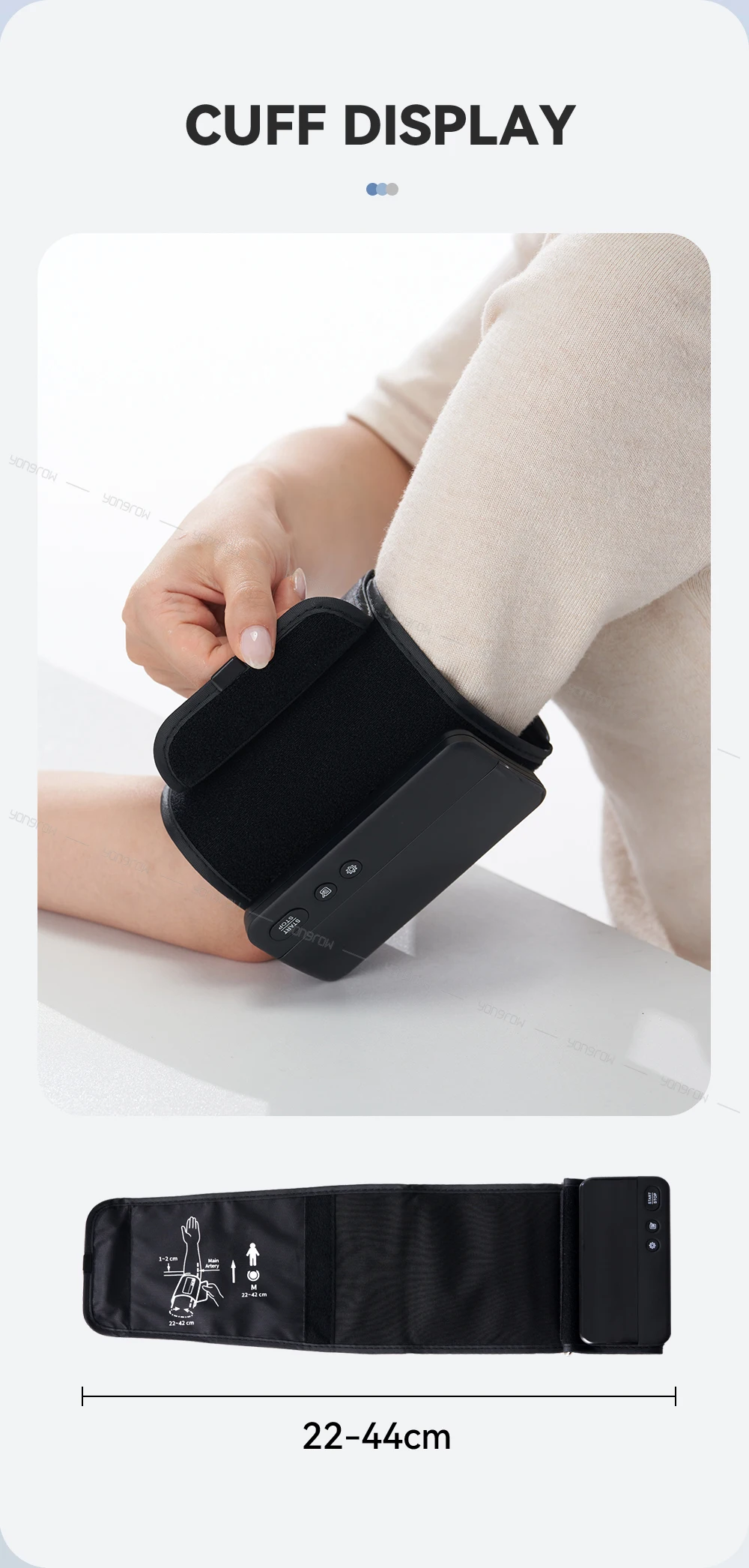 Yongrow Upper Arm Blood Pressure Monitor Heart Rate Digital LED Display Rechargeable Tonometer Portable Large Screen App Link 12 S581eab6b385e4f91a5879f7b523739f3i