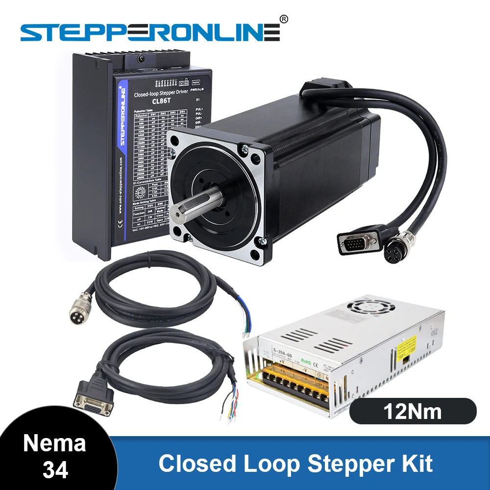 STEPPERONLINE Nema 34 - Motor paso a paso de 8,5 Nm (12 onzas) 6.0A 14 STEPPERONLINE Nema 34 - Motor paso a paso de 8,5 Nm (12 onzas) 6.0A 14