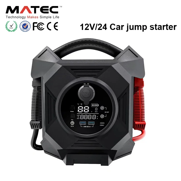 

Пусковое устройство 12 В и 24 В для тяжелых грузовиков, дизельный двигатель на 550 больше мощных сил, внешний аккумулятор повышенной мощности/портативный внешний аккумулятор на 64000 мАч