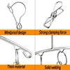 Stainless Steel Clothes Drying Hanger Windproof Clothing Rack Clips Sock Laundry Airer Hanger Underwear Socks Holder 20 Clips 5