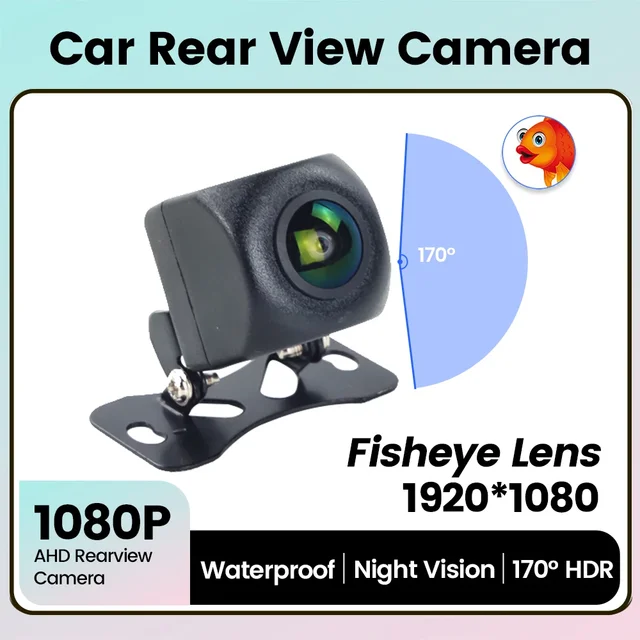 720/1080P AHD 170° Wide-angle Reverse Camera Fisheye Lens Car Vehicle Starlight Night Vision HD Universal Rear View Reversing