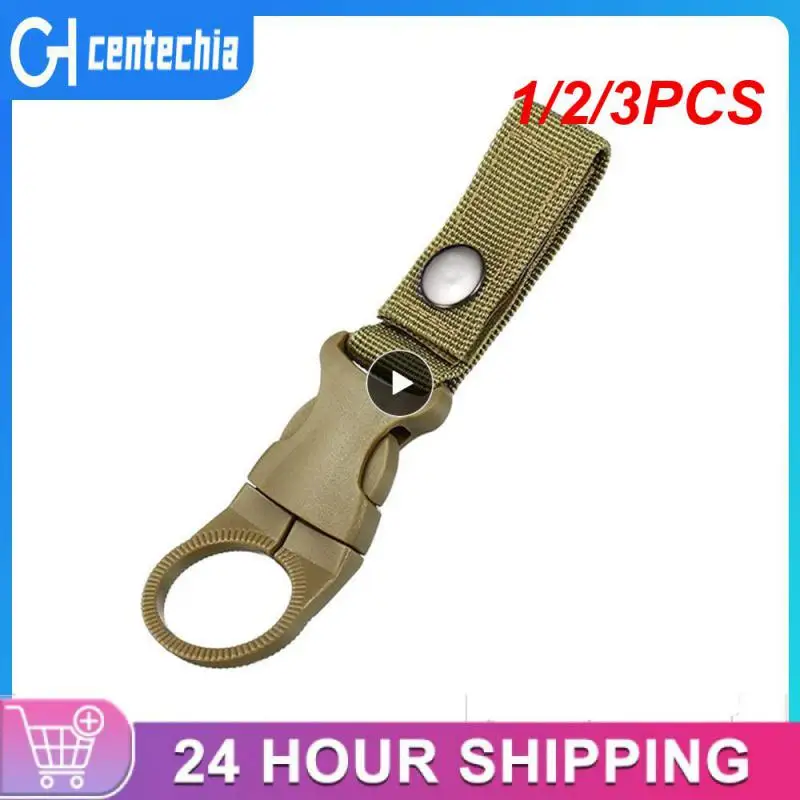 

1/2/3PCS clasp molle attach Buckle Holder tool webbing backpack Hanger Hook Carabiner Water Bottle clip hang camp hike outdoor